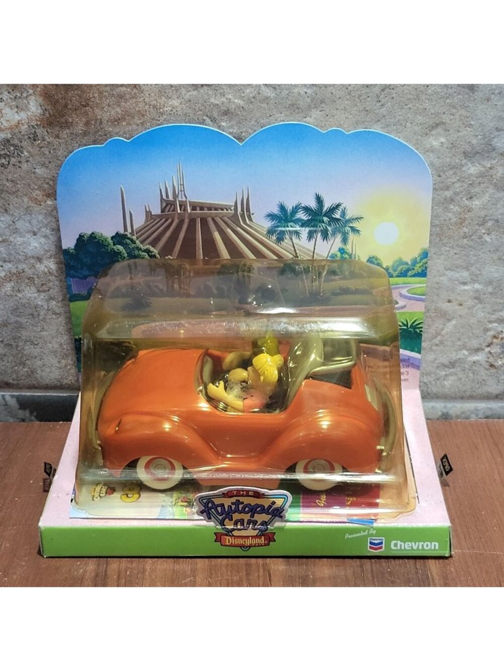Disneyland Autopia Car SUZY Chevron Toy Car 2000 Vintage Orange New NIB Sealed